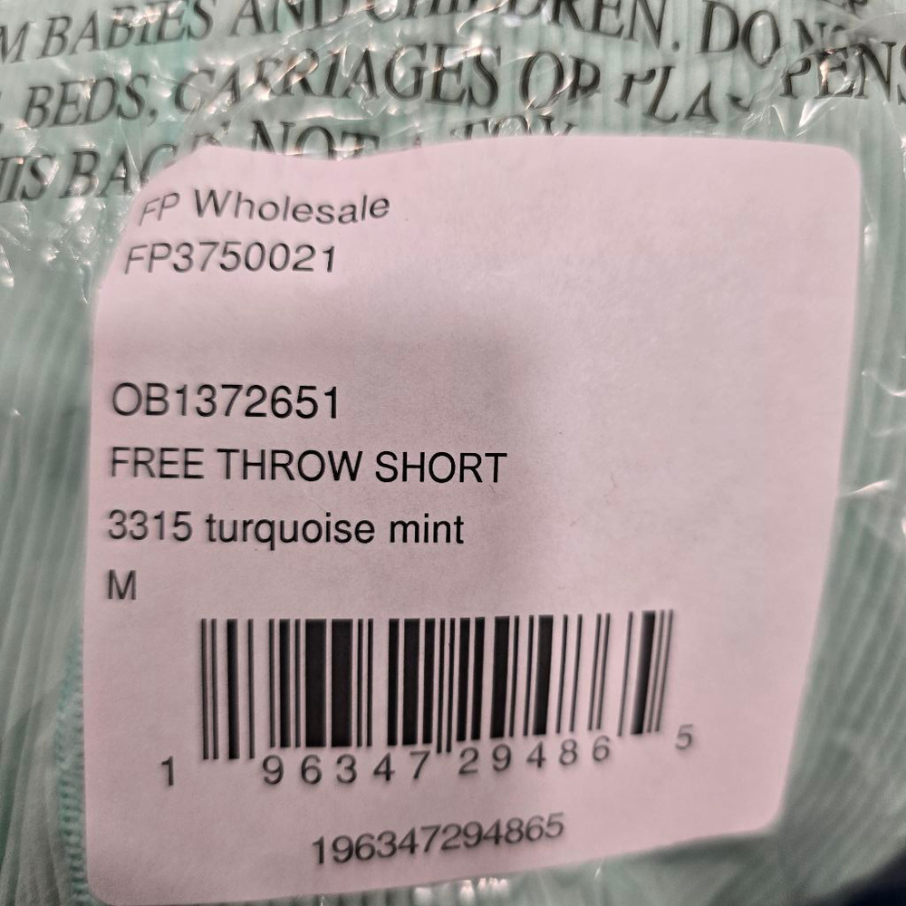 Free People Throw Short Size M Turquoise Mint - Picture 2 of 8